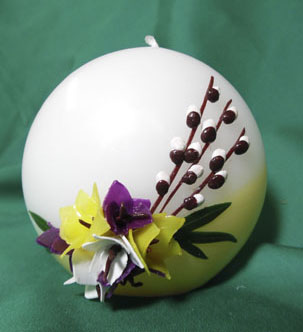 Diskus mit Wachsblüten - 3 D